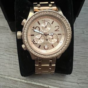 Nixon 38-20 Rose Gold Chronograph Watch